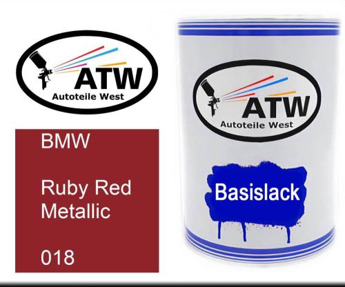 BMW, Ruby Red Metallic, 018: 500ml Lackdose, von ATW Autoteile West.